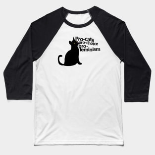 cat pro feminism Baseball T-Shirt